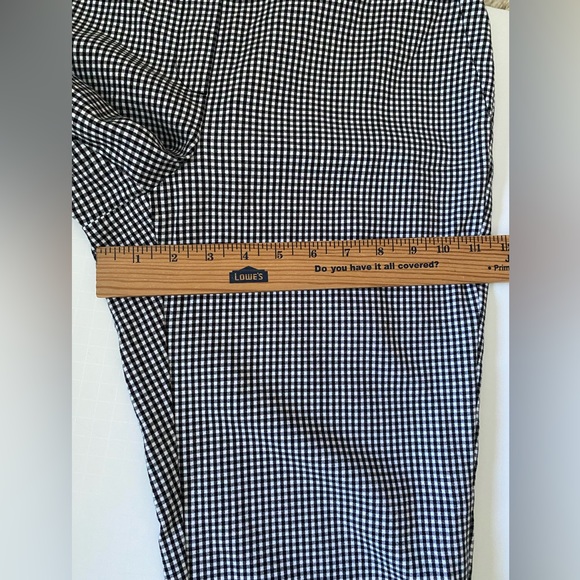 J. Jill Pants Black and White Check Gingham Elastic Waistband Women’s Size 10 - Picture 4 of 10